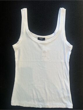 Express Essential Fitted Ribbed Scoop Neck Sleeveless Tank